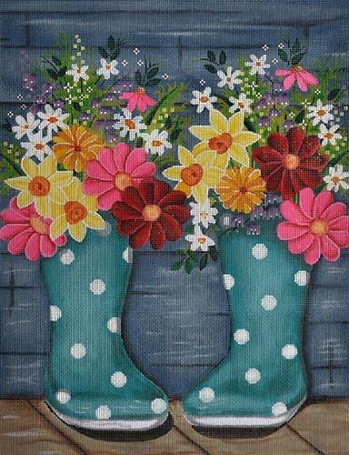 Rainboots & Flowers