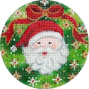 Santa and Wreath Ornament