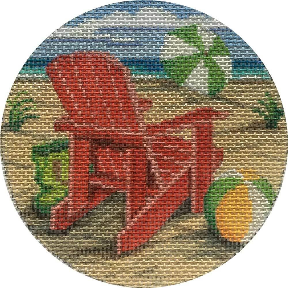 Red Beach Chair 4" Round