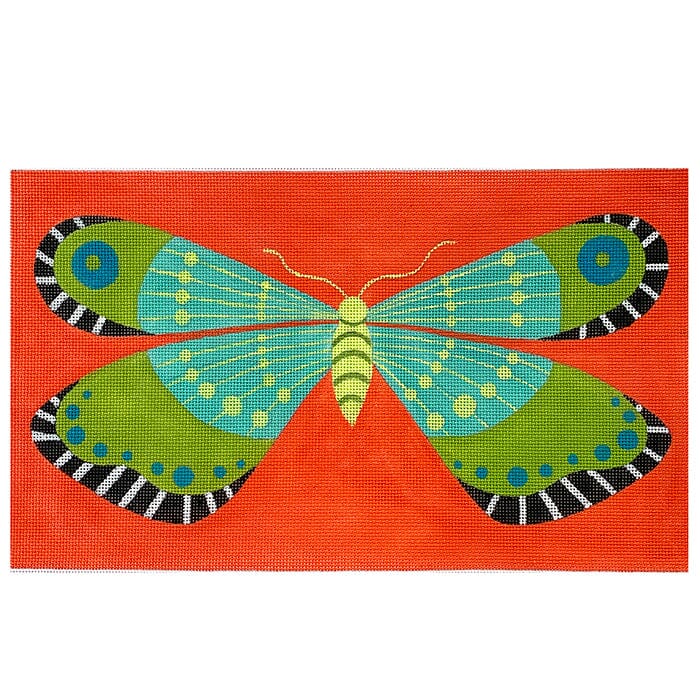 Aqua & Lime Butterfly on 18