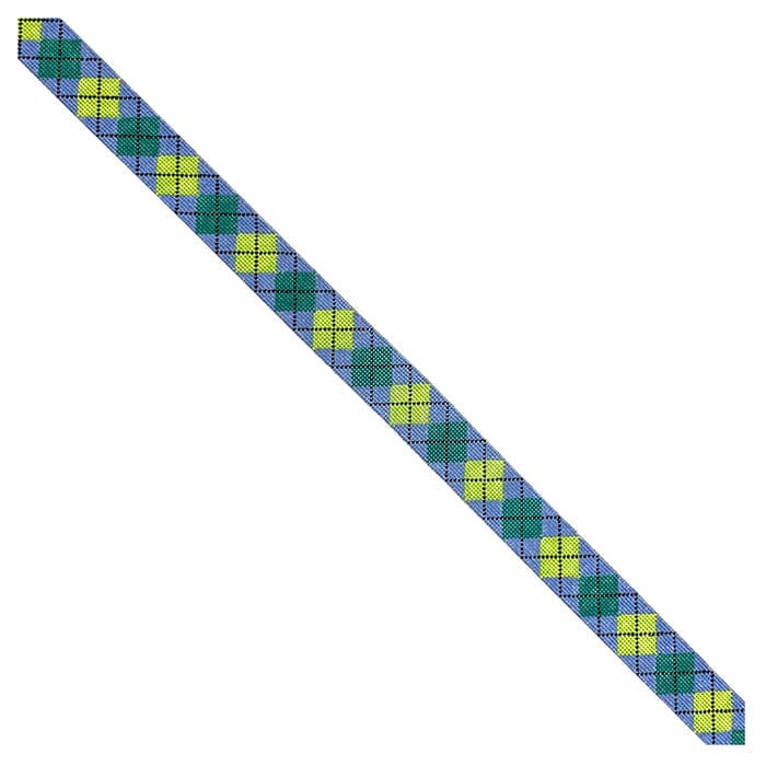 Argyle Belt - Lime/Teal/Navy on Periwinkle on 18