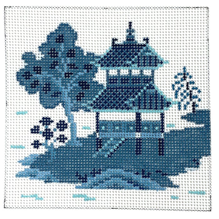 Asian Islands Blue 4" x 4"
