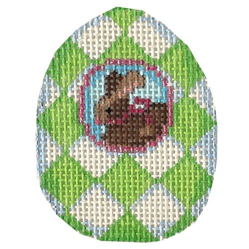 Bunny / Lime Harlequin Mini Egg