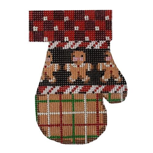 Checks Gingerbread Men Mitten