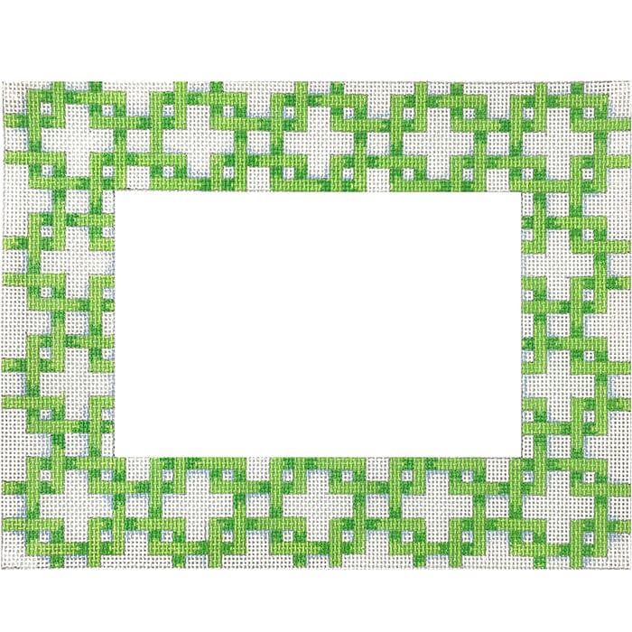 Green / White Lattice Frame