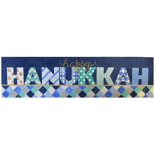 Happy Hanukkah Sign Harlequin