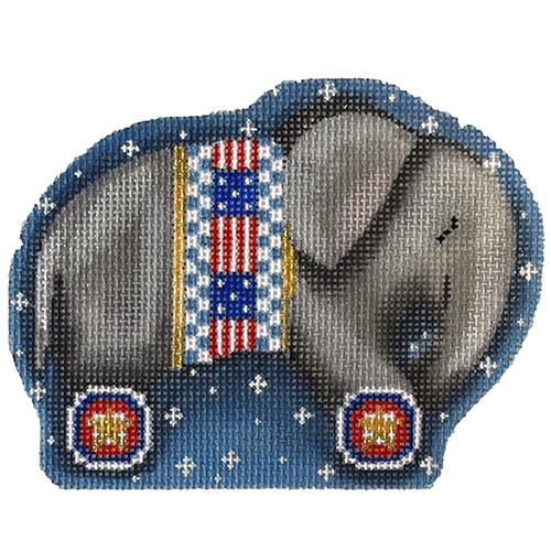 Patriotic Elephant on Wheels