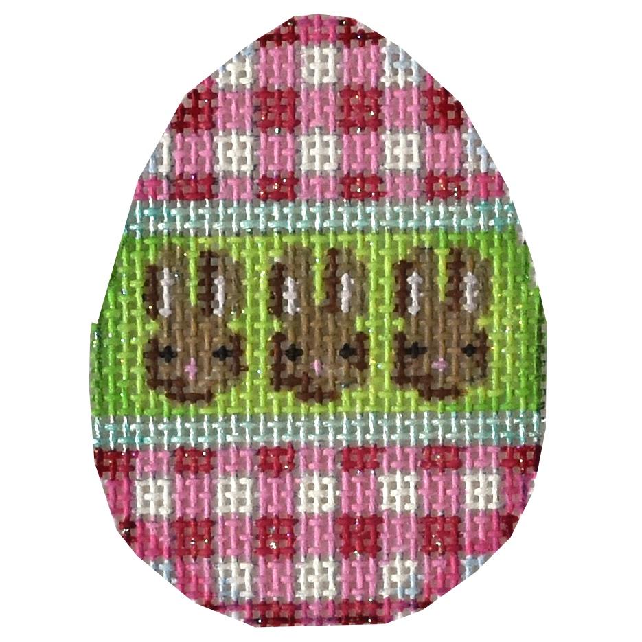 Pink Gingham & Bunnies Mini Egg