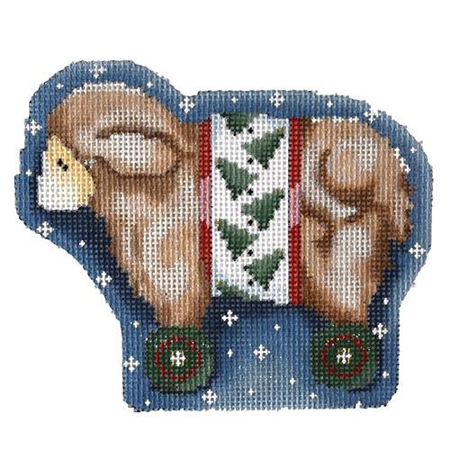 Tan Lamb w/Trees on Wheels