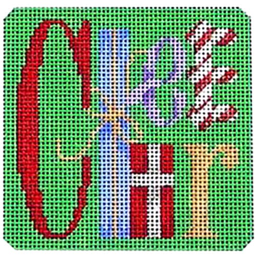 Cheer Square Ornament on 18