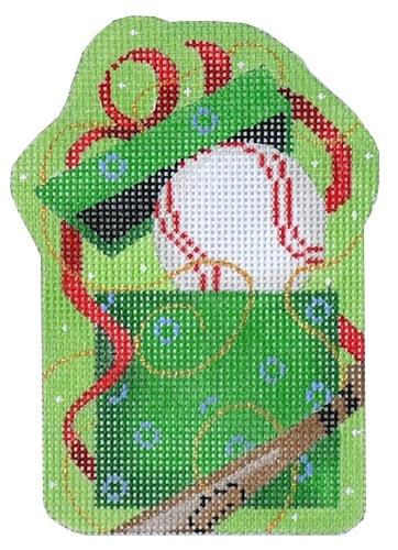 Baseball in Present Ornament