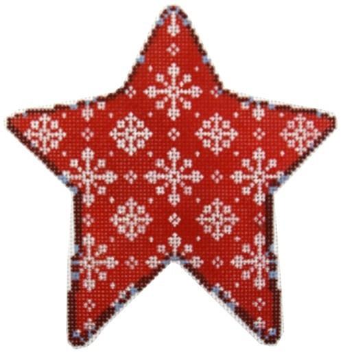 Snowflakes on Red Star