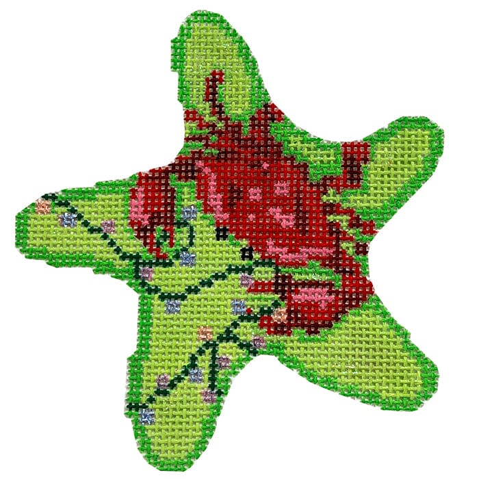 Red Crab Lights Starfish Ornament with Stitch Guide