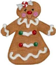 Gingerbread Girl / Red & Green Buttons