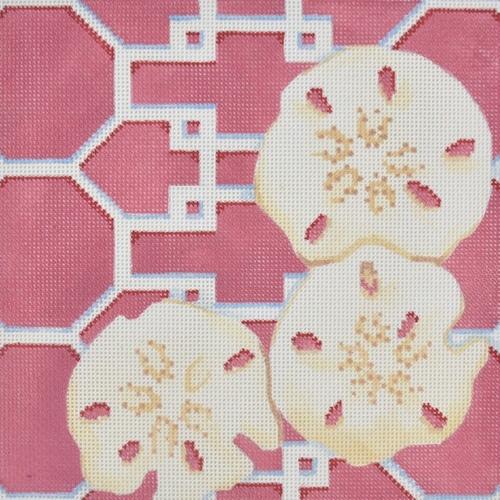 Sand Dollars on Lattice in Pink