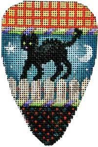 Large Candy Corn - Cat on Fence