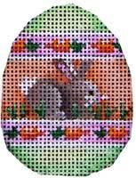 Bunny / Carrot Stripes Mini Egg