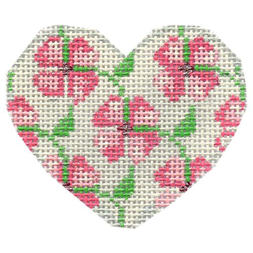 Pink Floral Mini Heart