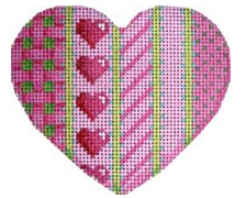 Vertical Pink Patterns Heart