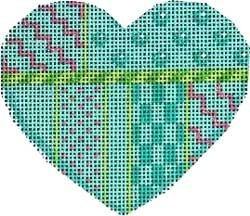 Turquoise Patterns Heart
