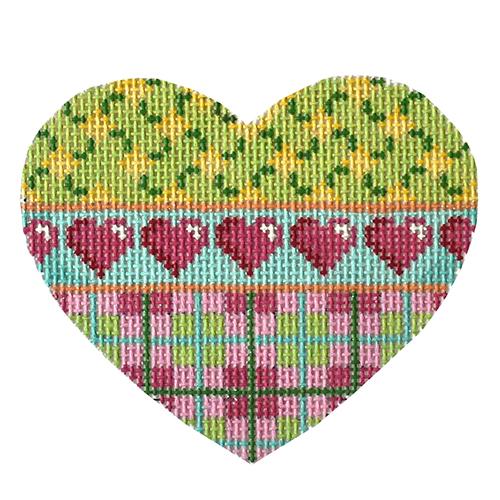 Lime Lattice / Hearts / Plaid Heart