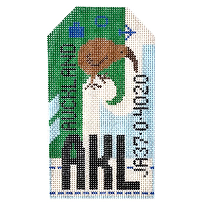 Auckland AKL Retro Travel Tag