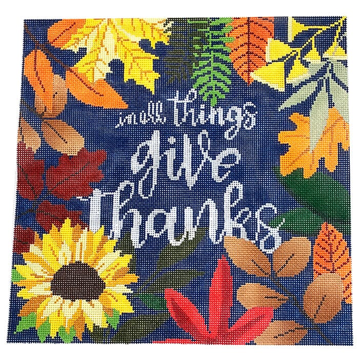 In All Things Give Thanks Autumn Pillow
