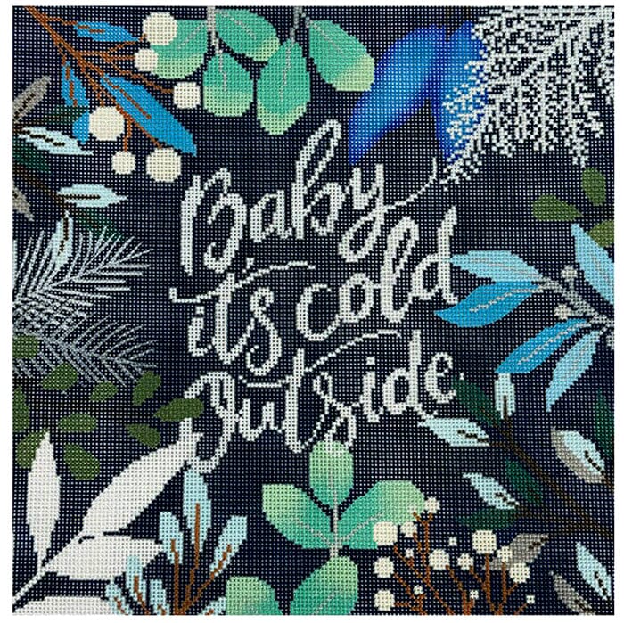 Baby It's Cold Outside Botanical Pillow