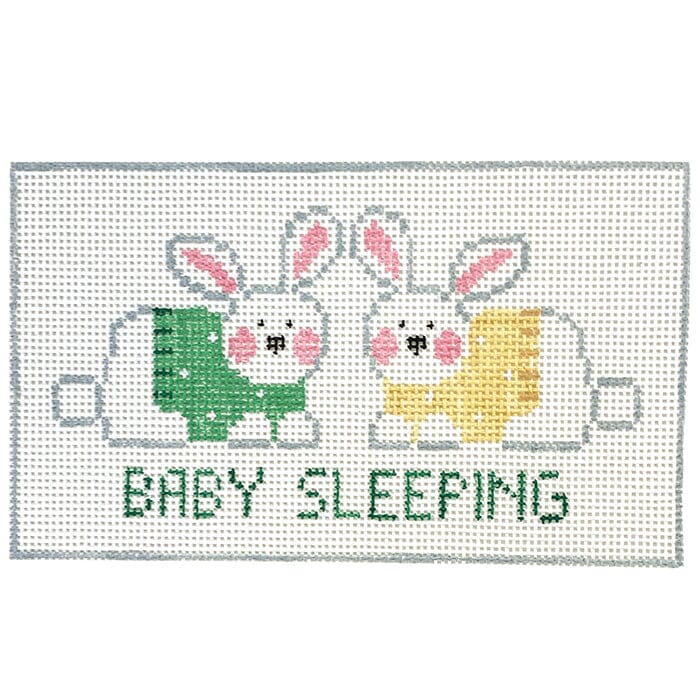 Two Bunnies Baby Sleeping