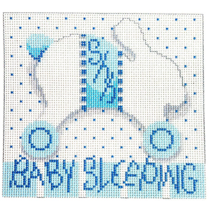 Baby Sleeping Bunny/Wheels Blue
