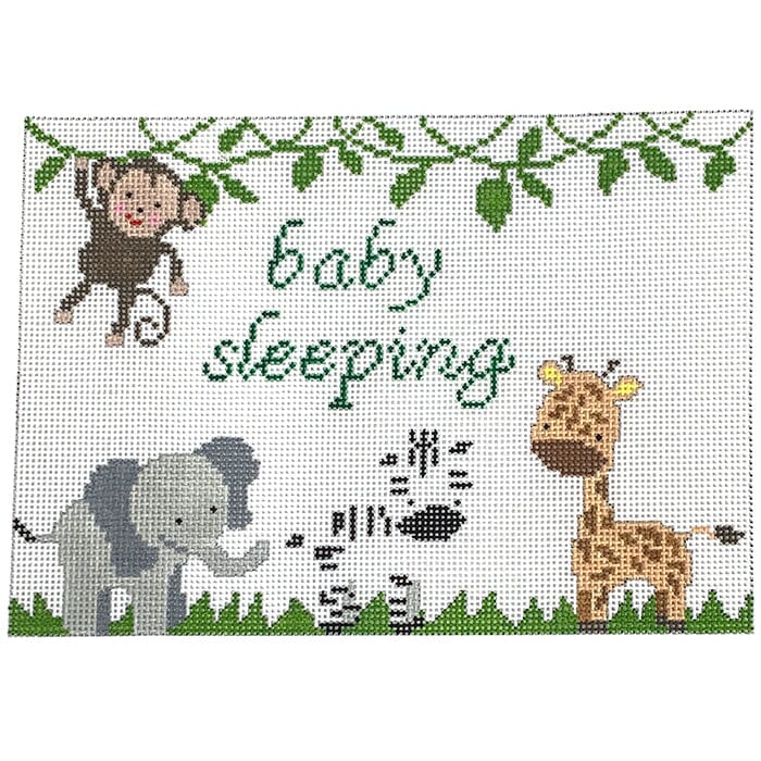 Baby Sleeping - Jungle on White