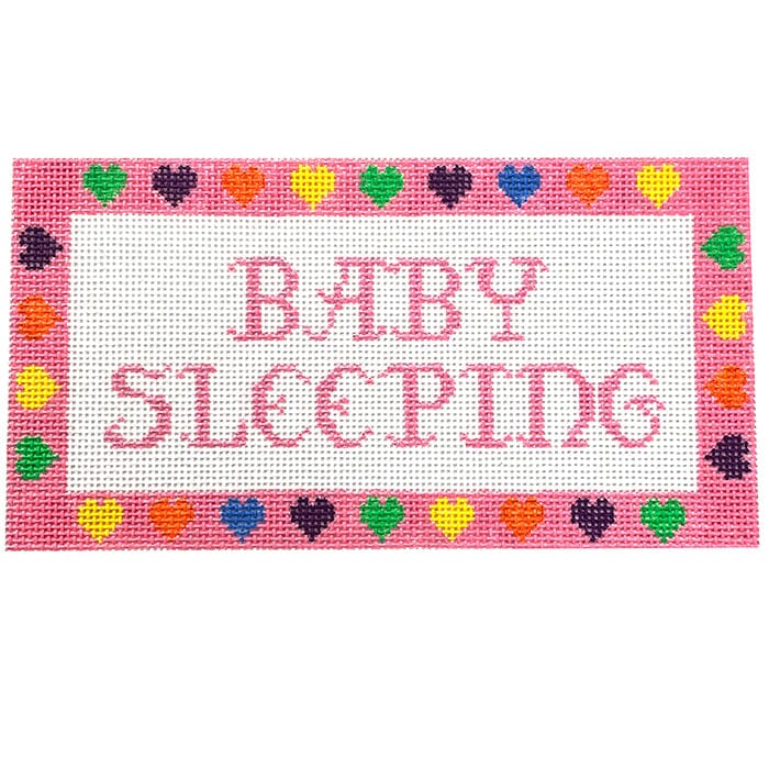Baby Sleeping with Heart Border