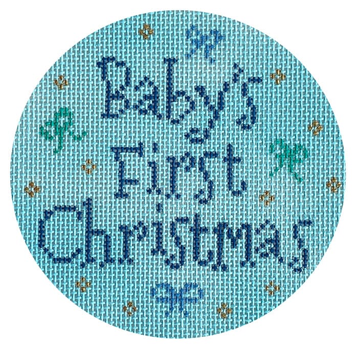 Baby's First Christmas - Blue Round
