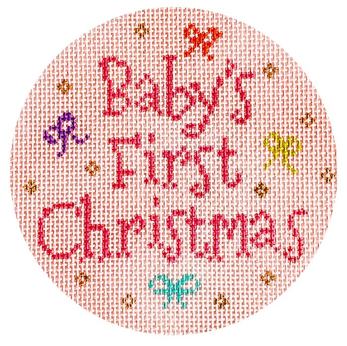 Baby's First Christmas - Pink Round