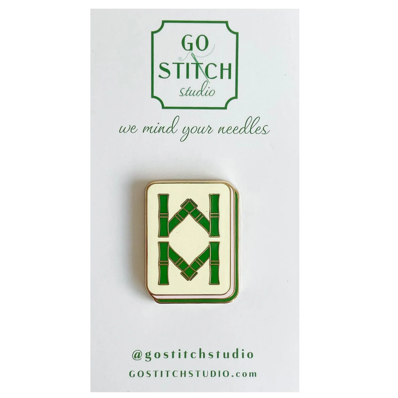 Bamboo Mahjong Tile Needle Minder