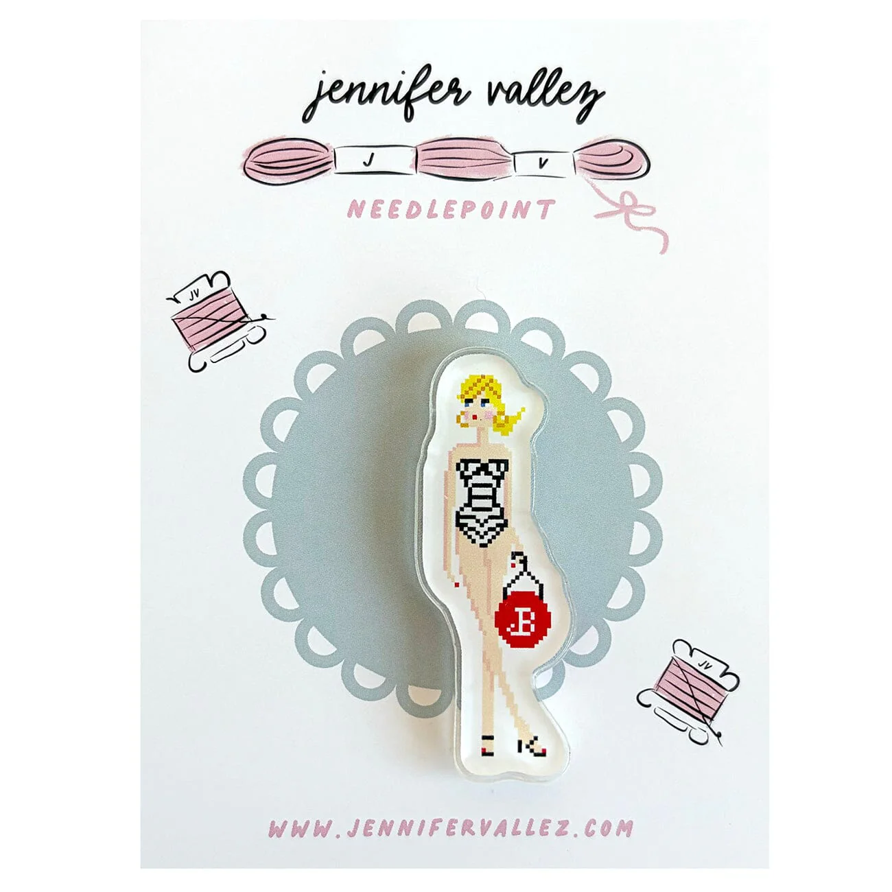 Barbie Acrylic Needle Minder