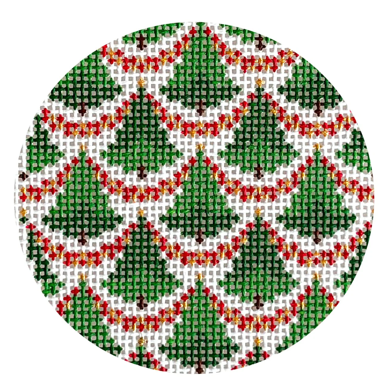 Bargello Christmas Tree Ornament on 18