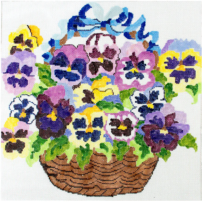 Basket of Pansies