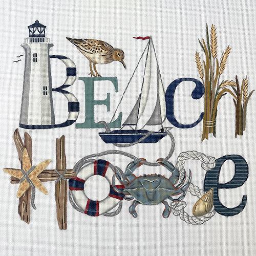 Beach House Words with Lighthouse