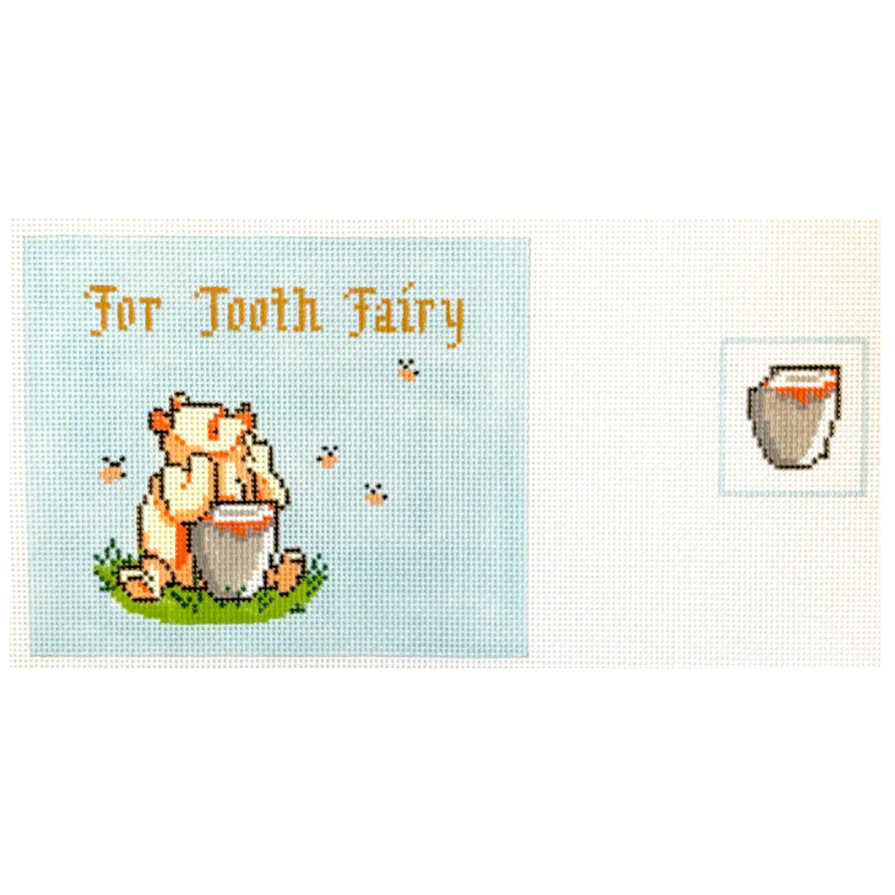 Bear Tooth Fairy Pillow with Honey Pot
