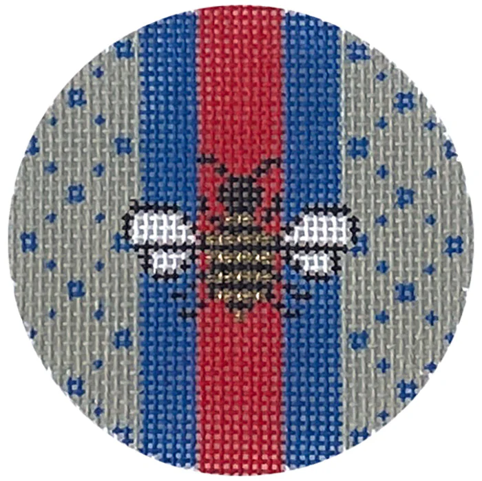 Bee Ornament - Blue & Gray