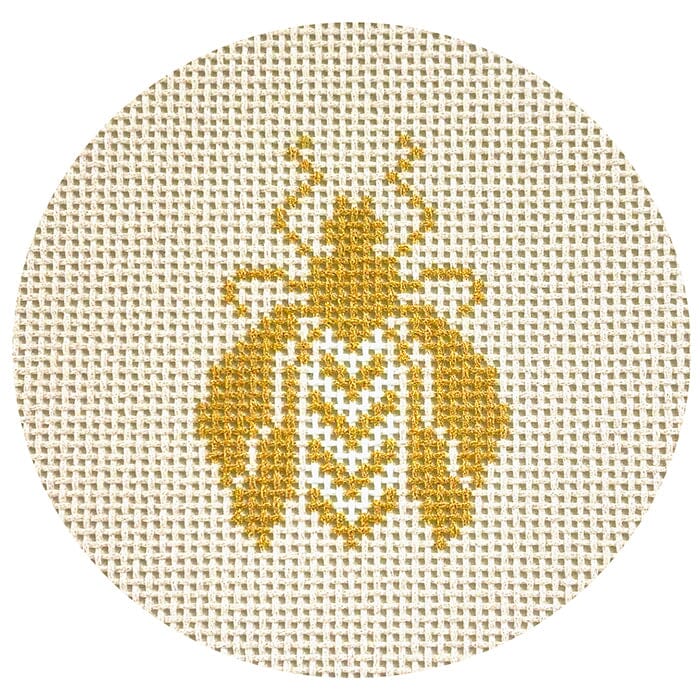 Bee Round - Cream with Stitch Guide