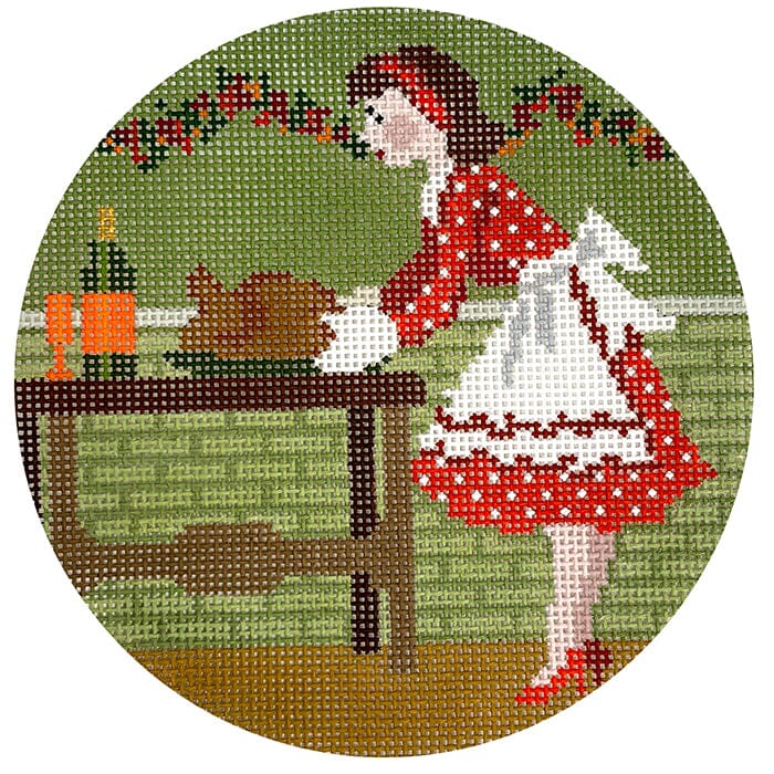 Betty Loves Thanksgiving Round w/Stitch Guide
