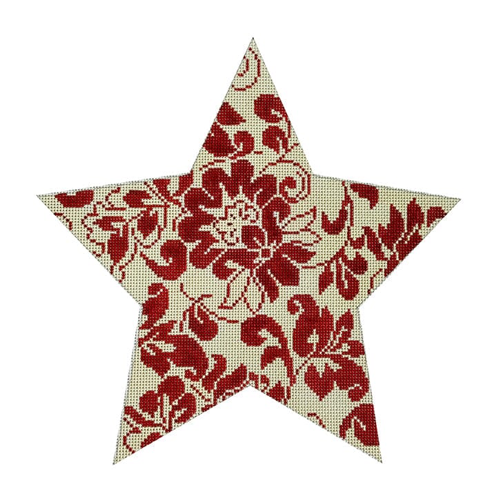 Bill's Red & Ivory Tree Topper Star on 13
