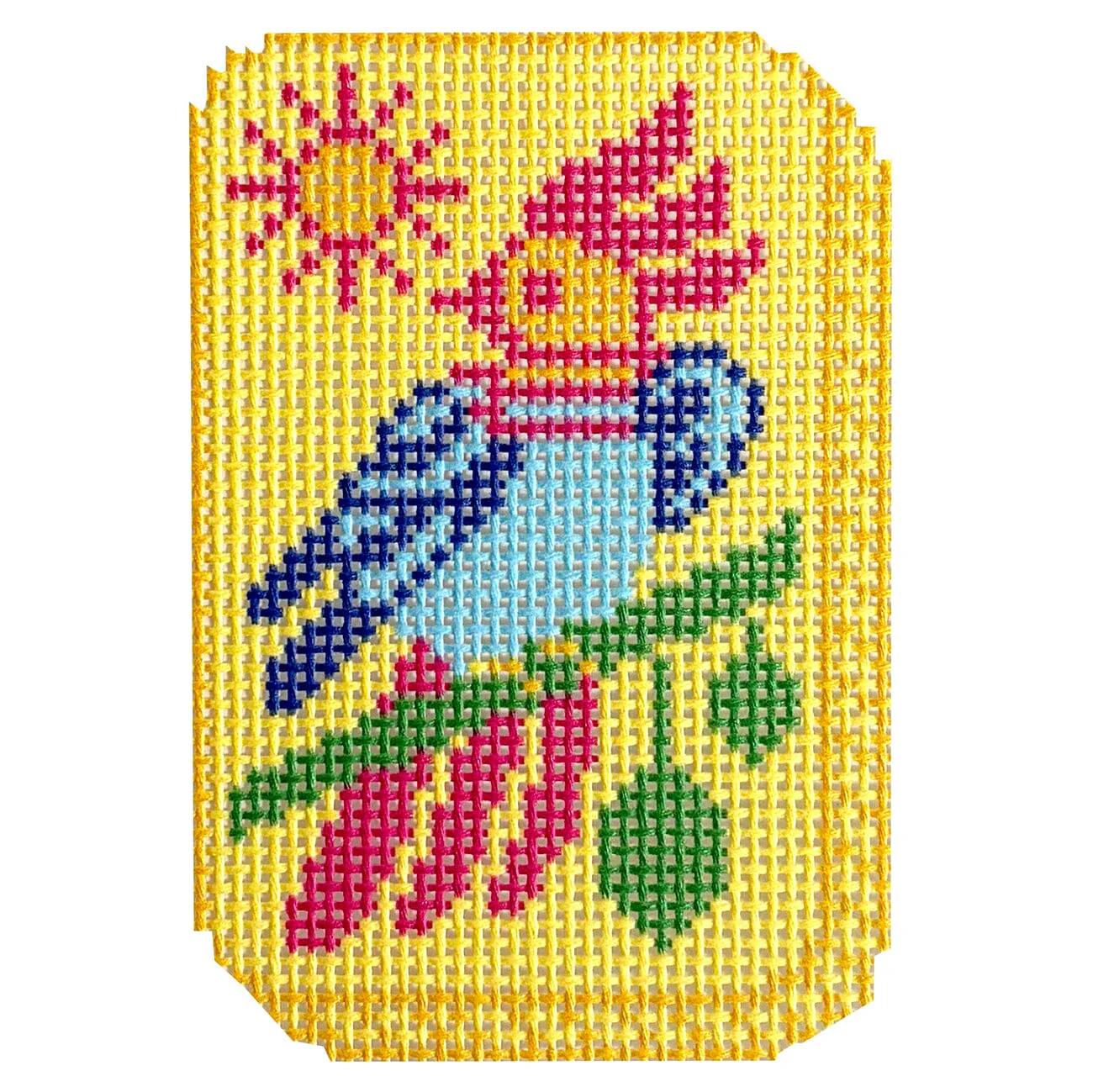 Bird Bam Yellow Mahjong Tile