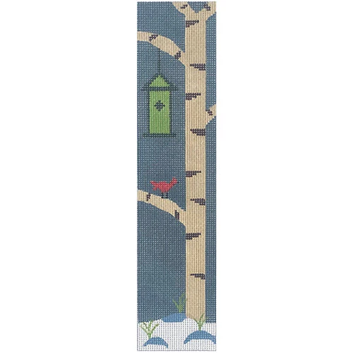 Birdhouse in Birch Tree Bookmark