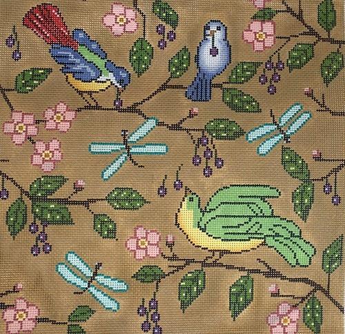 Birds & Dragonflies Pillow