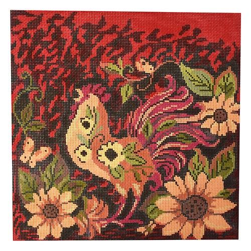 Red Woodland Rooster