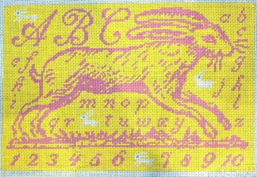 Toile Rabbit Sampler - Pink