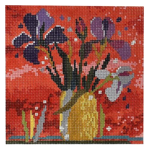 Yellow Vase with Flowers